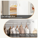 Advwin 2 Doors Armoire Wardrobe Closet with Mirror