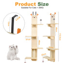 Advwin 4-Levels Vertical Door Hanging Cat Shelf