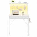 Advwin 80cm Small Desk w/ Monitor Stand & Pegboard