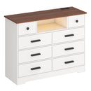 Advwin Dresser with Mirror Chest of Drawers