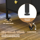 Advwin LED Side Table w/ Power Outlets & Wheels