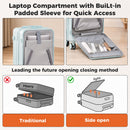 Advwin 20" Carry On Luggage with 7-Piece Travel Bag Set