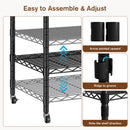 Advwin Adjust Closet Racks w/ 4 Hang Rods & 2 Shelves