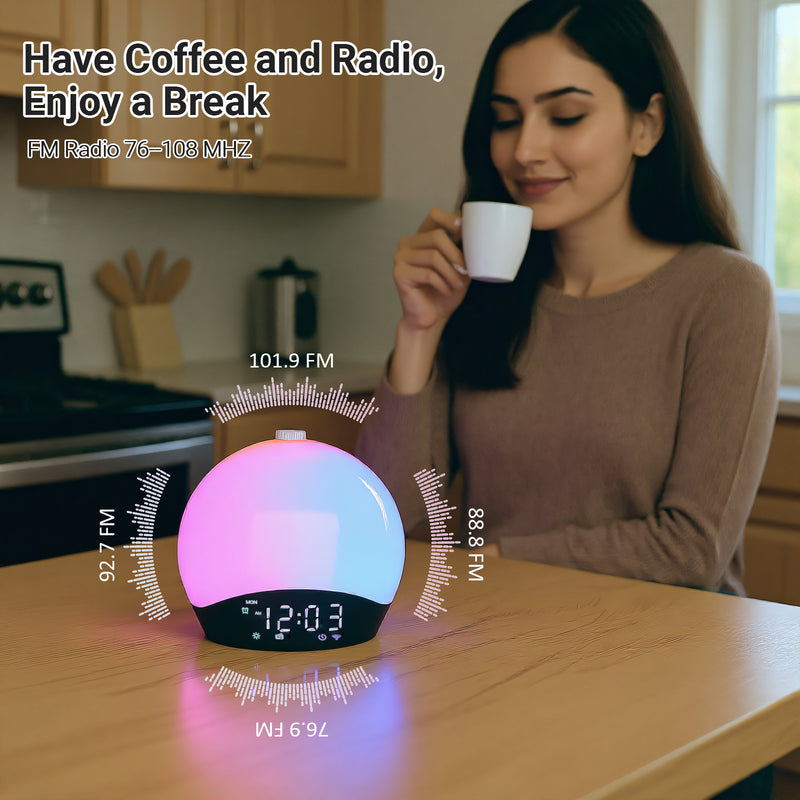 Advwin White Noise Sunrise Alarm Night Light