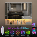Advwin 90cm Bathroom Mirror Cabinet with LED Light