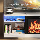 Advwin 160cm Fireplace TV Stand with 45cm Electric Fireplace