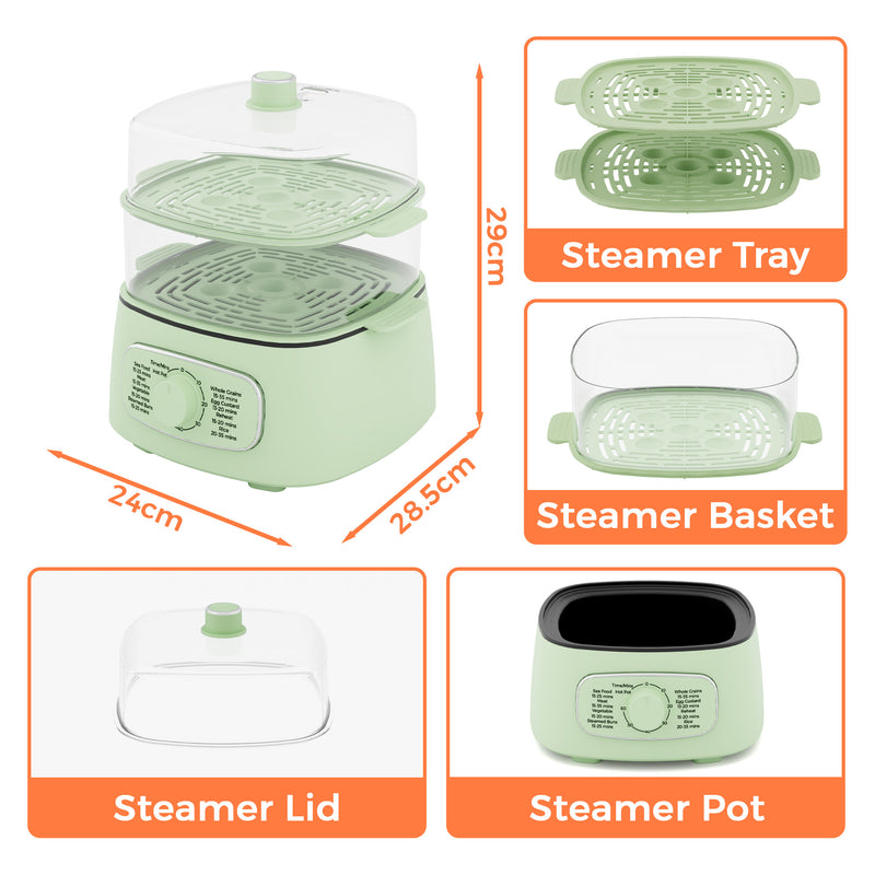 Advwin Electric Food Steamer 12L with 2 Steamer Trays