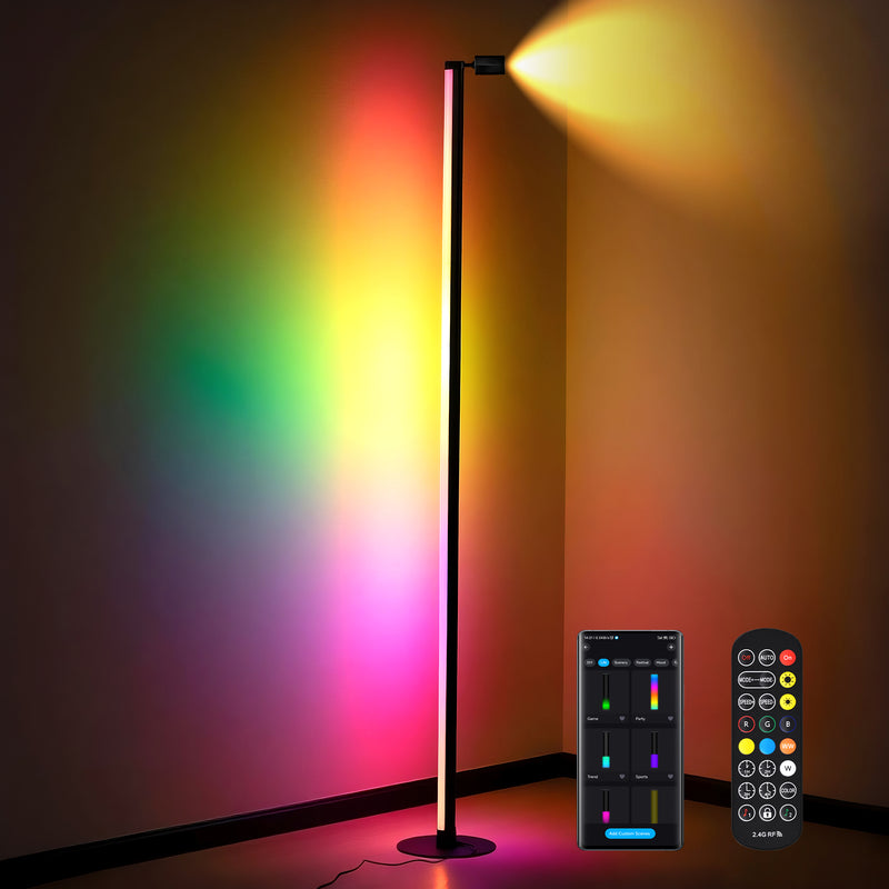 Advwin Smart LED Corner Floor Lamp RGB 140cm