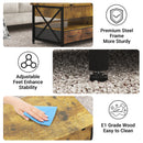 Advwin 4-in-1 LED Lift Top Coffee Table