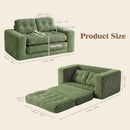 Advwin Folding Sofa Bed  Fold Out Corduroy Sleeper Couch