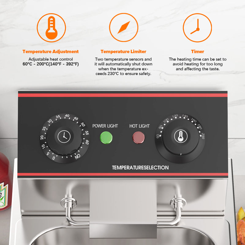 Advwin 2500W 10L Electric Single Deep Fryer(Pre-order)
