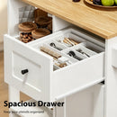 Advwin Kitchen Island Cart on Wheels with Cabinet