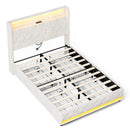 Advwin Bed Frame with Velvet Upholstered Headboard