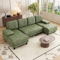 Advwin Sectiona Sofa 4-Seat Chenille Fabric 280cm