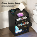 Advwin LED Bedside Table with Charging Station