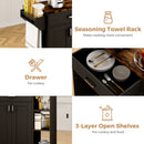 Advwin Kitchen Island Cart on Wheels with Charging Station