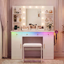 Advwin Dressing Table with Mirror and Lights RGB