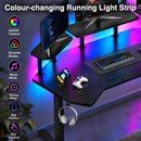 Advwin Wing Shaped Electric Standing Desk w/ LED Lights