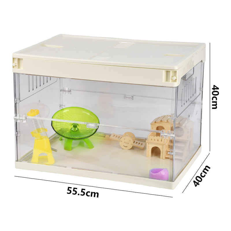 Advwin Foldable Transparent Hamster & Guinea Pig Cage