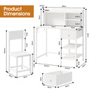 Advwin Kids Study Desk and Chair Set with Bookshelf