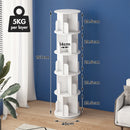 Advwin 5-Tier 360 Rotating Corner Bookshelf White