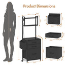 Advwin File Cabinet with Charging Station & 3 Drawers