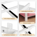 Advwin Bed Frame with LED Shelves & Charging Station Pink