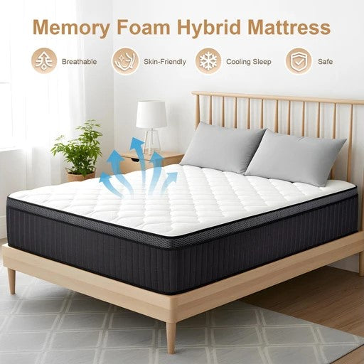 Advwin 32cm Double Mattress Pocket Spring Medium Firm