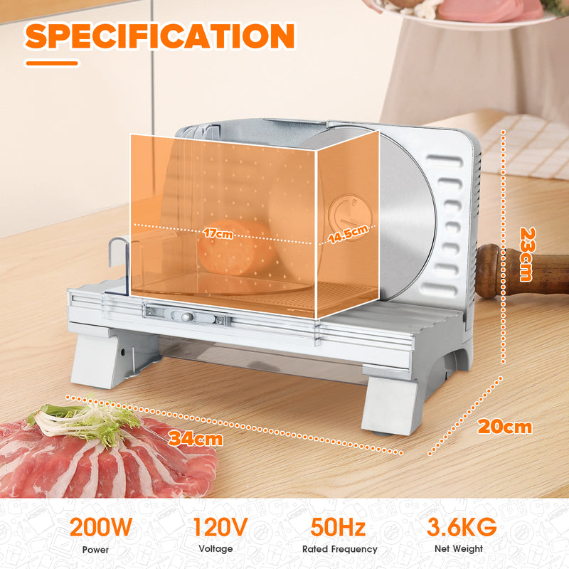 Advwin Electric Food Slicer 200W Meat Slicer