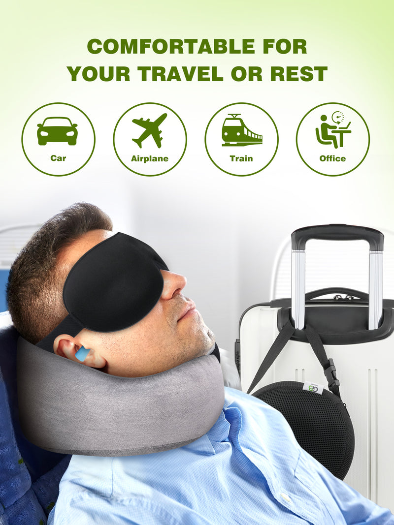Ergonomic Travel Pillow Memory Foam Neck Pillow