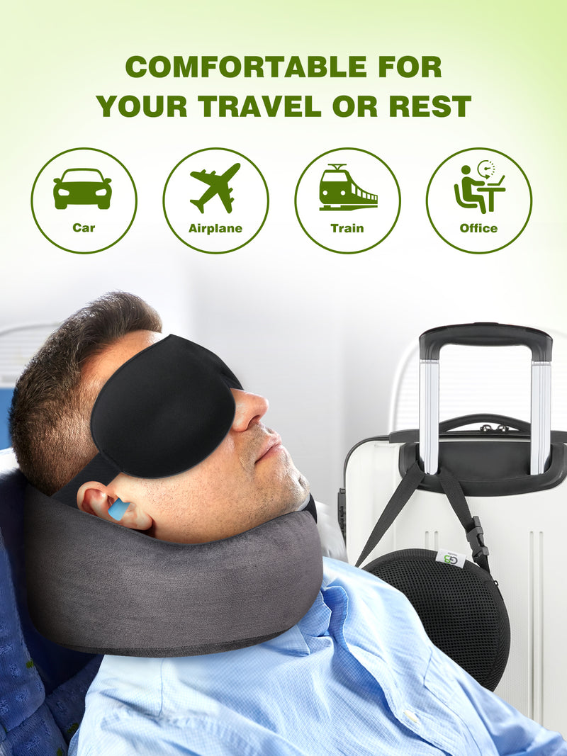 Ergonomic Travel Pillow Memory Foam Neck Pillow