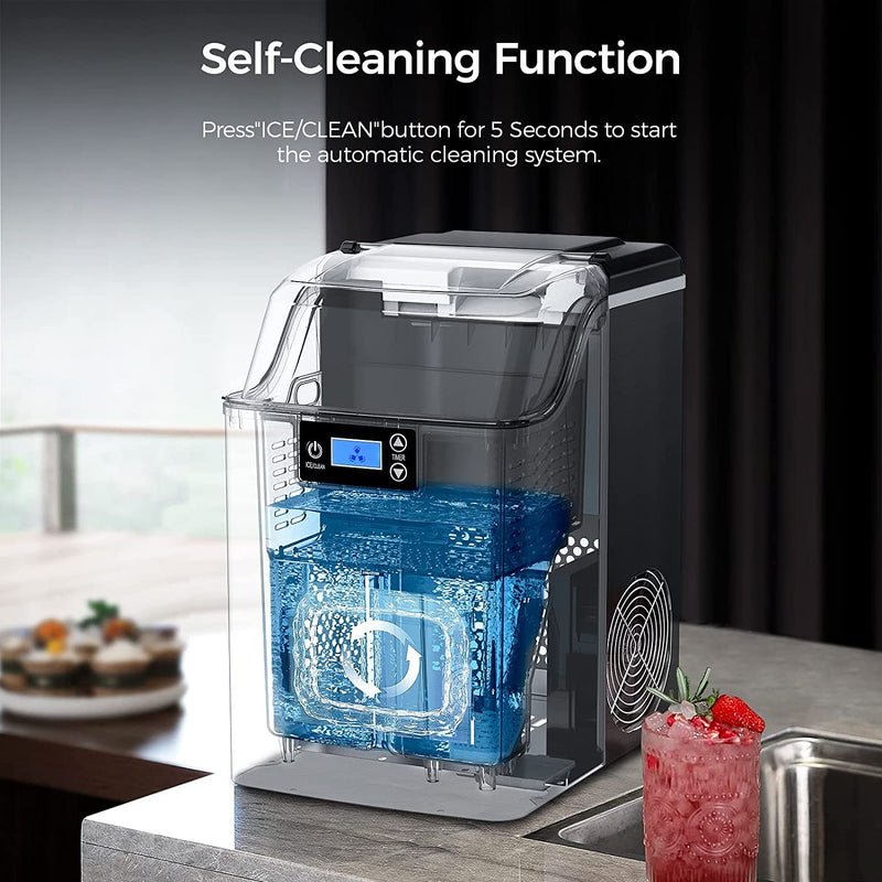 Advwin Nugget Ice Maker with Self-Cleaning