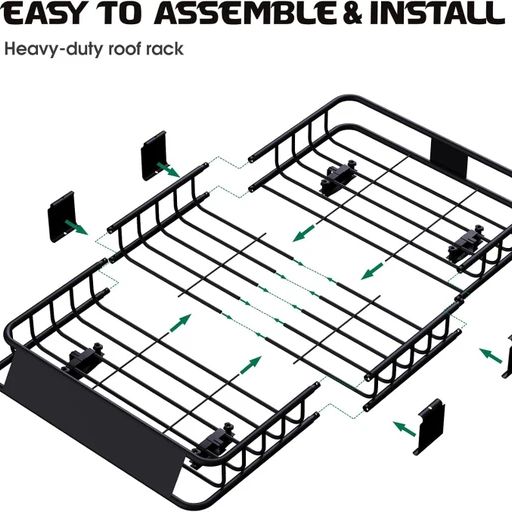 Advwin Roof Rack Basket with Cargo Net
