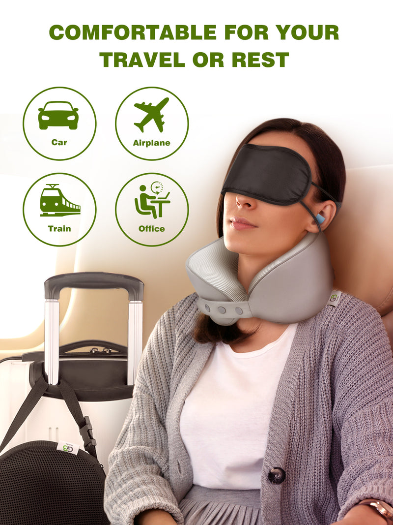 Compact 100% Pure Memory Foam Neck Pillow