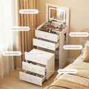 Advwin Dressing Table with Flip Top LED Mirror Glass Desktop