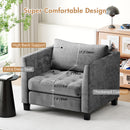 Advwin Modern 1 Seater Sofa Chenille Fabric Armchair
