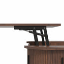 Advwin 120cm Oval Lift Top Coffee Table w/ Hidden Storage