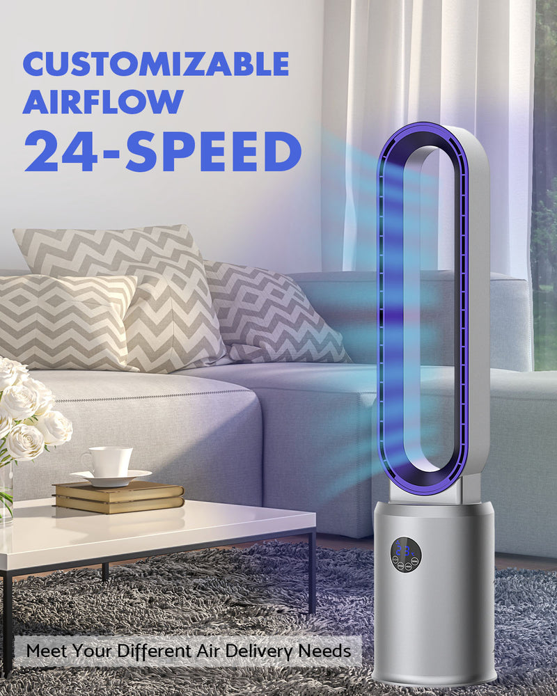 Advwin Bladeless Tower Fan Portable Electric