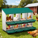 Advwin 8-Hole Galvanized Chicken Nesting Box