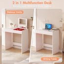 Advwin Makeup Vanity Desk with Flip Top Mirror & Drawer