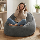 Advwin 90*92cm Corduroy Beanbag Sofa with Backrest