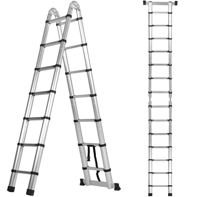 Advwin Multi-Purpose Telescopic Ladder 4.4m Aluminum