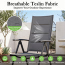 Advwin Folding Patio Chairs Set of 2 w/ Adjustable Backrest