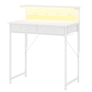 Advwin 80cm Small Desk w/ Monitor Stand & Pegboard