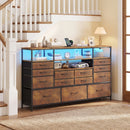 Advwin 13 Fabric Drawer Dresser with Charging Station