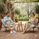 Advwin Chenille Accent Chair with Metal Frame