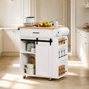 Advwin Kitchen Island Cart on Wheels with Power Outlet