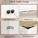 Advwin Sideboard Buffet Cabinet with Adjustable Shelves