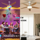 Advwin 52'' Ceiling Fan with RGB Light