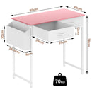 Advwin 80cm Small Desk with 2 Drawers and Storage Bag